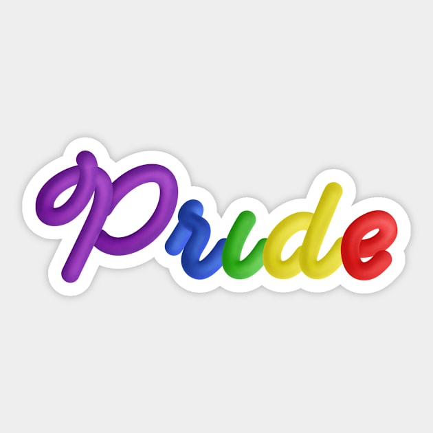 LGBT Pride Colorful Rainbow Typography Sticker by snapoutofit